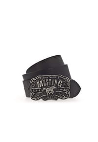MUSTANG® - Ledergürtel, Koppelschnalle, für Herren - 791 BRAUN