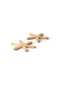 CONTINENTA - Topfuntersetzer Stern, Gummibaumholz, 23.3 x 17 cm - 