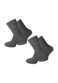 normani® - 2 Paar Kuschel-Socken für Damen und Herren - Anthrazit