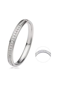 ONE ELEMENT Timeless Diamonds - 0.1 ct Diamant Brillant Memoire Ring - silber