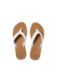 REEF - Sandalen CUSHION BREEZE Zehentrenner mit veganen Lederriemen - weiß