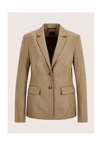 MADELEINE - Eleganter Einreiher im Minimal-Design - caramel / schwarz