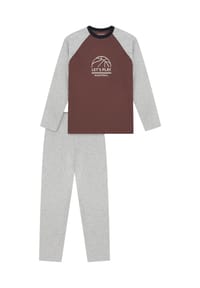 SCHIESSER - Schlafanzug Nightwear - kakaobraun