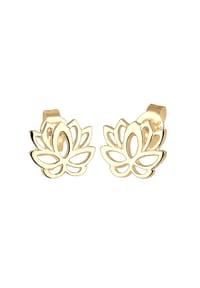 elli. - Ohrringe Lotusblume Blume Blüte Lotus Talisman Silber - Gold