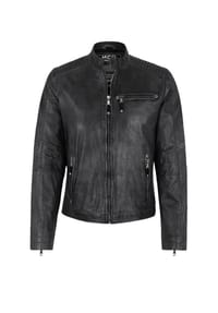 MIRACLE OF DENIM - Lederjacke in angesagter Optik LJ 562 - grey