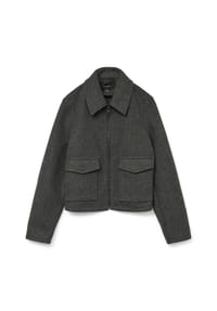 VERO MODA® - Fleecejacke "Safir", Klappkragen, für Damen - 178996001 GREY