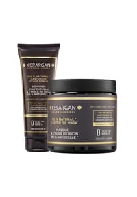 KERARGAN - Duo Maske und Peeling Rizinusöl - weiß