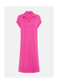 olsen - Jerseykleid in Piqué-Qualität mit Polokragen - Dark Rose