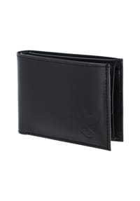 oxmox® Leather - Leather Geldbörse RFID Schutz Leder 11 cm - schwarz-circle bloom