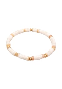 elli. - Armband Heishi Beads Surfer Beach Style 925 Silber - Weiß