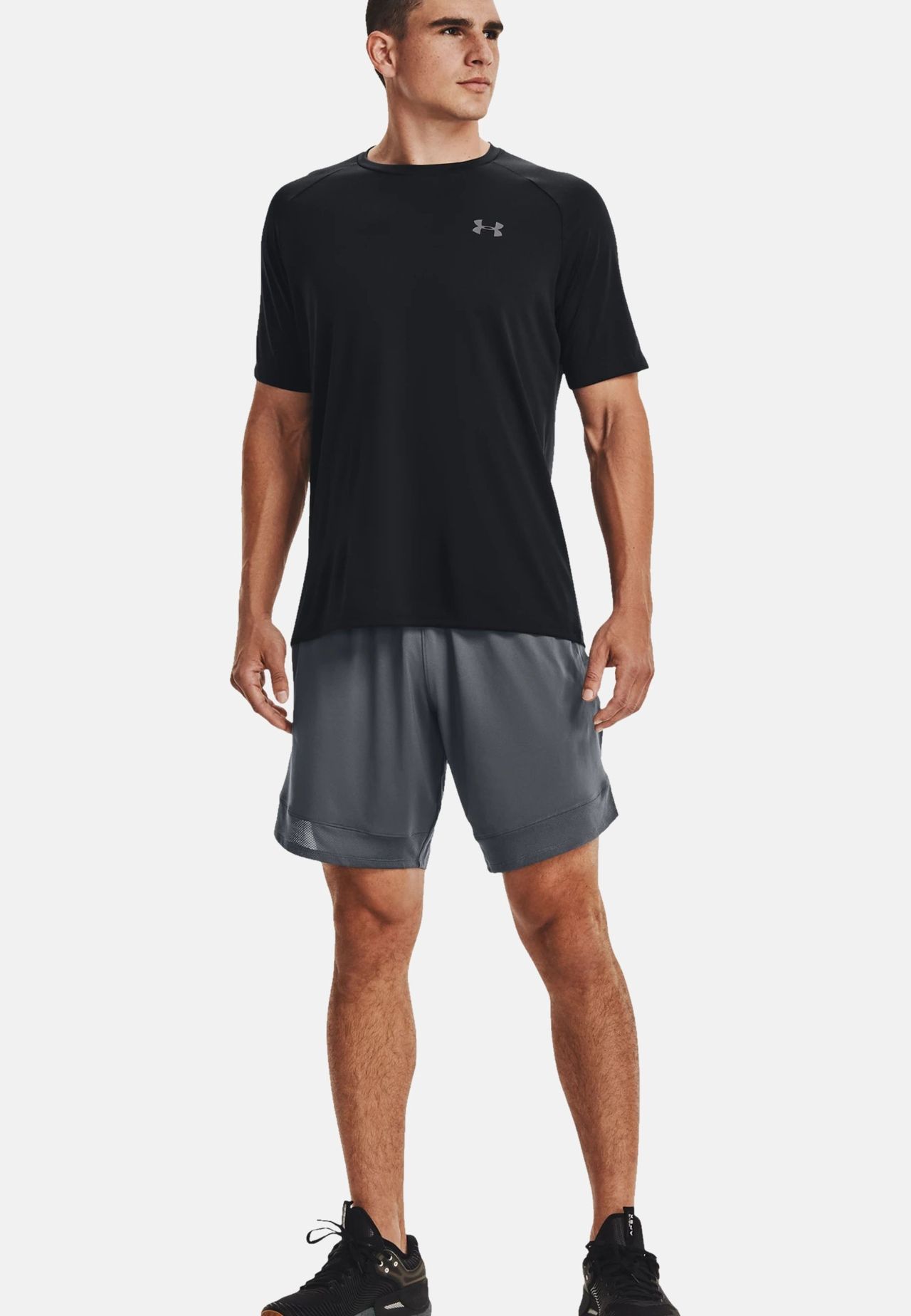Under Armour Funktionsshirt Heatgear Tech 2.0, Schnelltrocknend, FüR Herren, Schwarz, L