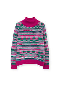 KITE - Damen Puncknowle Rollkragen Strickpullover Bio-Baumwolle - mehrfarbig