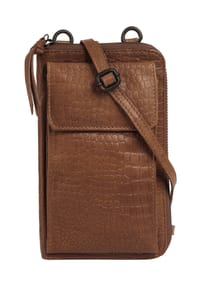 BETTY BARCLAY - Umhängetasche Echt Leder - cognac
