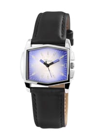 RAPTOR Raptor - Damen Quarz Armbanduhr Ruthy mit Lederarmband - 3 ATM - Mineralglas - lila-schwarz-silber