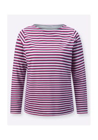 Witt - Shirt - magenta-marine-geringelt