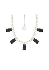 Thomas Sabo THOMAS SABO x HARIBO - Perlenkette mit schwarzen Goldbären - silberfaben, weiß, schwarz