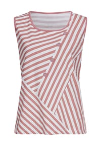 Sieh an! - Shirttop - ecru-dunkelblau-bedruckt