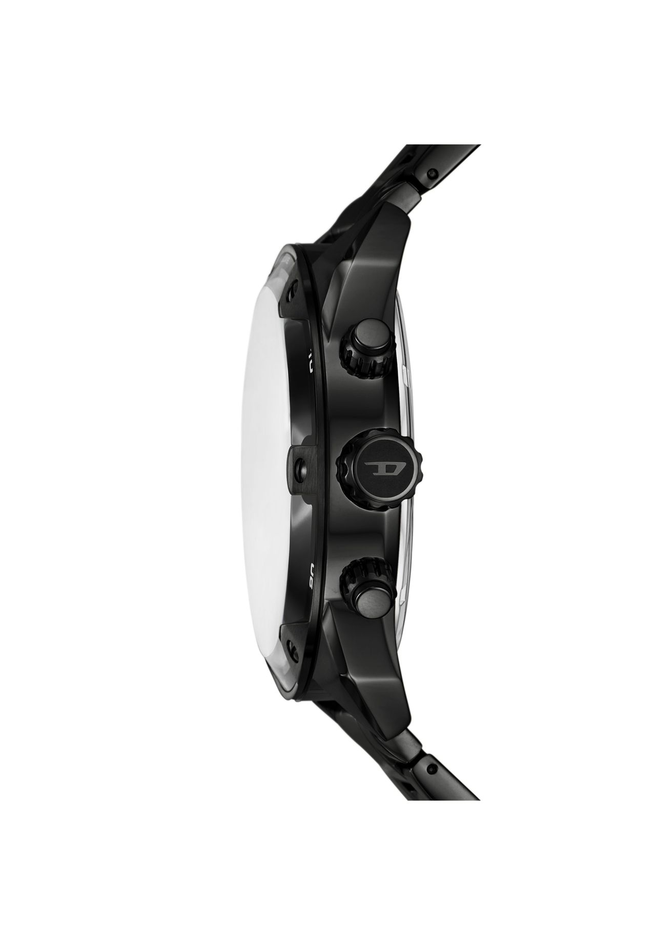 Diesel® Diesel Herren-Chronograph Mit Spikes, Schwarze Edelstahluhr, DZ4691, Schwarz, 99