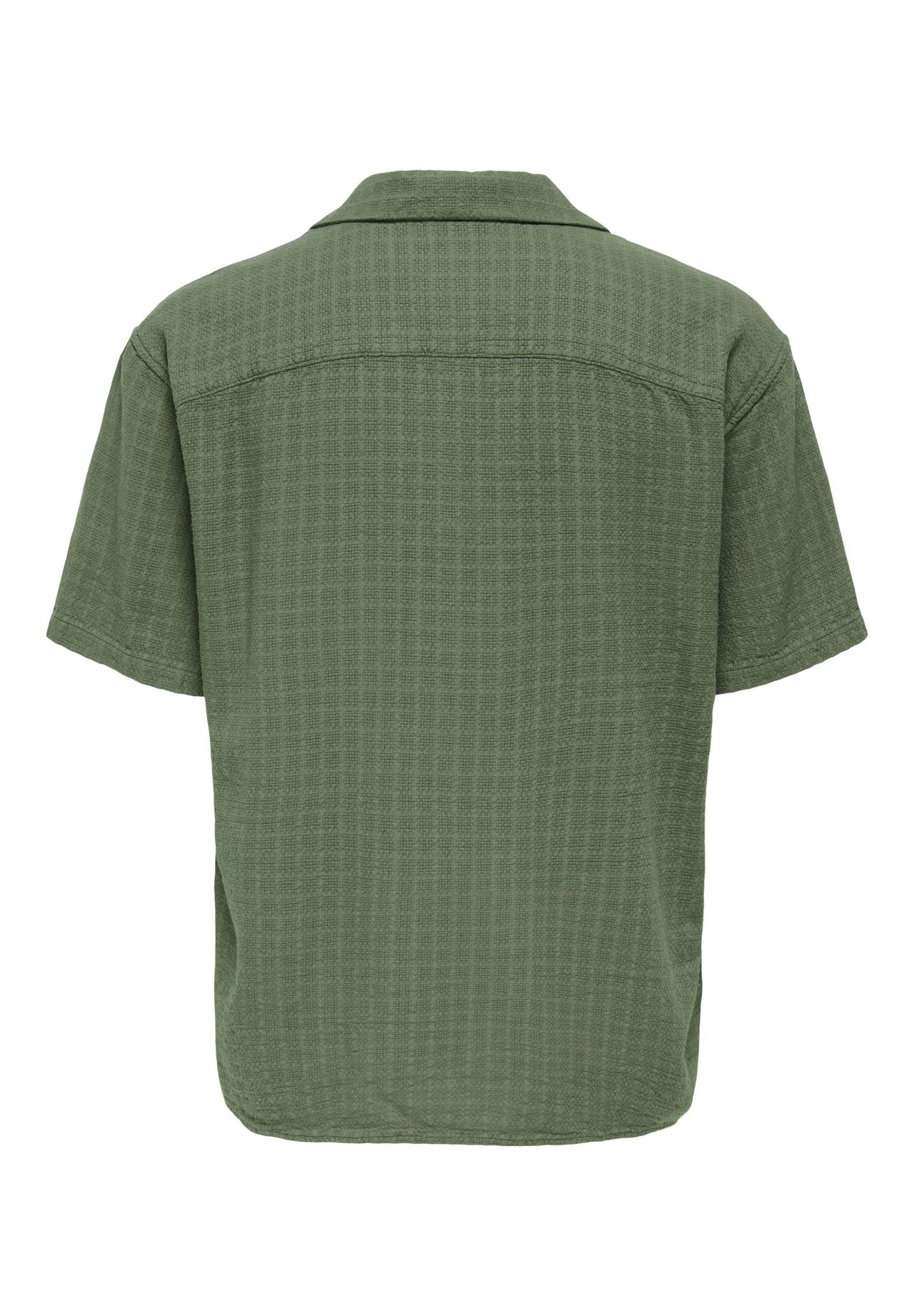 Only & Sons Freizeithemd "Latham", Regular Fit, Kurzarm, Reverskragen, FüR Herren, GrüN, M