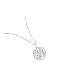 zeeme SILVER - Halskette 925/- Sterling Silber 1 Zirkonia - weiß