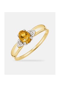 Diamant L'eternel - Ring, mit Citrin, 375 Gelbgold - gold