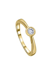 ONE ELEMENT Timeless Diamonds - 0.1 ct Diamant Brillant Ring aus 585 Gelbgold - gold