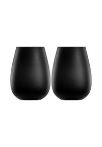 Eisch - Trinkglas 2er Set Kaya Black, Schwarz, 550 ml - schwarz