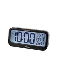 Atlanta by PARAGON - Funkwecker Digital mit Licht, Datum und Temperatur - 2850/7 - Schwarz