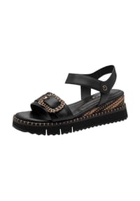 Tamaris - Leder Sandalen - Schwarz