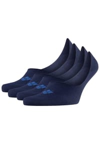 Burlington - Herren Füßlinge, 4er Pack - Everyday IN, Anti-Slip Heel, einfarbig - Dunkelblau