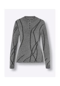 SIEH AN! - Bouclé-Pullover - steingrau-meliert