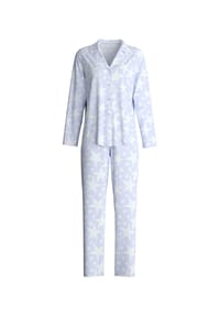 CALIDA - Damen Pyjama mit Knöpfen Winter Dreams - dark sapphire