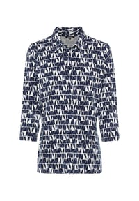 olsen - Hemdbluse Jers, Blusenkragen, für Damen - 40173 INK BLUE
