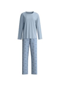 CALIDA - Damen Pyjama, lang Hotel Nights - dusty grey