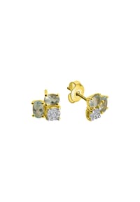 fascination by Ellen K. - Ohrstecker 375/- Gold 4 Blautopas beh. - mehrfarbig