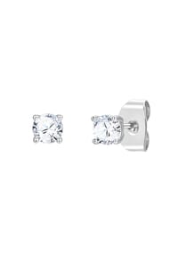 Luluandjane - Ohrstecker Zirkonia weiß - silber