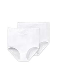 SCHIESSER - Hüftslips 2er-Pack Cotton Essentials - weiss