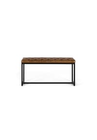 GINER & COLOMER - Lederbank 96 cm Moderner Industriestil - 47x96x35 - Braun