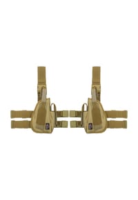 normani® - Pistolenbeinholster Set für Rechts + Links - Coyote