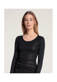 CALIDA - Damen Langarm-Shirt aus Wolle-Seide True Confidence - light ivory