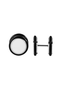 Adelia's - Adelia's Unisex Ohrstecker aus Edelstahl Ø 12 mm - schwarz