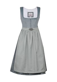 MarJo - Dirndl "Grafling", eckiger Ausschnitt, für Damen - 2399 SILBERGRAU