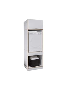 VCM. - Waschmaschinenschrank mit Unterschrank, Waschmaschinenumbau mit Stauraum hinter einer Klappe und einer Schublade, Maße: Überbauschrank H. 200 x B. 67 x T. 68 cm, Rislo OP XXL - Anthrazit