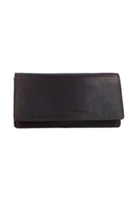 SPIKES & SPARROW® - Geldbörse RFID Leder 17 cm - darkbrown