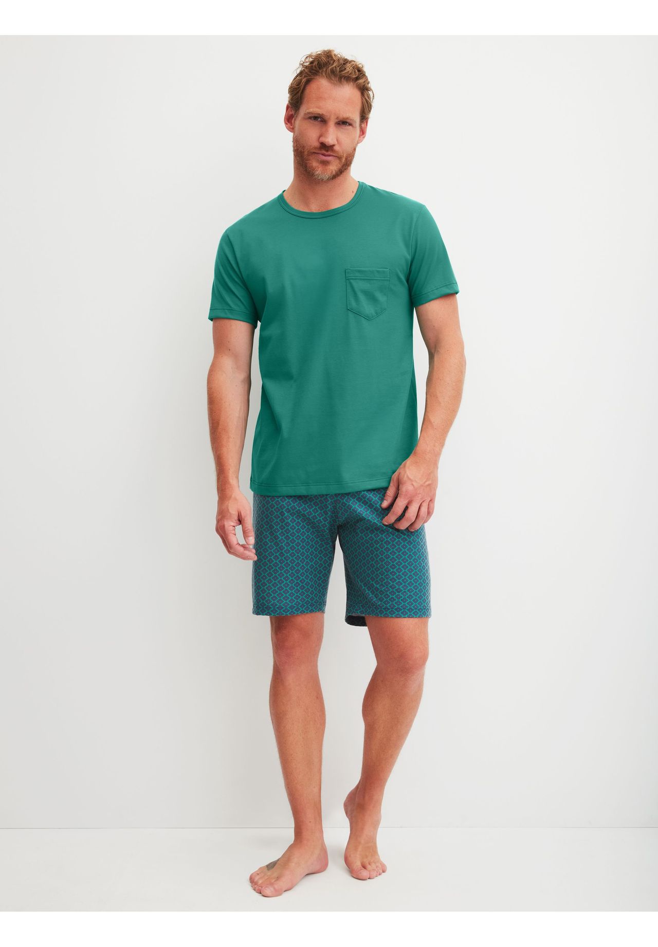 Calida Schlafanzug, Kurz, FüR Herren, GrüN, Xl