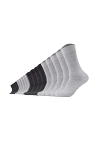 camano® - Unisex Socken 18er Pack - Comfort Socks, einfarbig - Grau