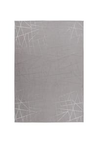 me gusta - Wohnzimmer Teppich – Hochflorteppich Bijou 125 - taupe - silber