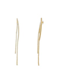 YOKOAMii - Damen Ohrringe aus Messing in Gelbgold mit Zirkonia - gelbgold