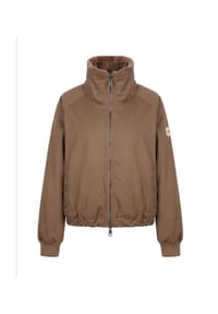 No. 1 Como - Jacke NOVARA mit Kunstfell-Kragen - CLAY
