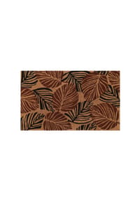 WECONhome Fußmatte Jungle Mat - Schmutzfangmatte aus Kokosfaser mit Antirutschbeschichtung, floral - Fußmatte - rotbraun